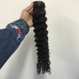 Raw Cambodian Hair Unprocessed Vietnamese Raw Burmese Curly Bulk Indian Hair Bundles Wholesale Human Hair Extensionscolor: 1pcs bundle Deep curly, Stretched Length: 14 in