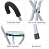 Iron Portable Folding Walking Stick Seat Tripod Travel Chair Stool