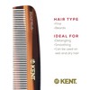 Kent 7T Handmade All Fine Tooth Pocket Comb for Men,