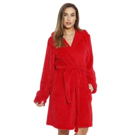 Just Love 6341-Red-L Kimono Robe/Hooded Bath Robes for Women