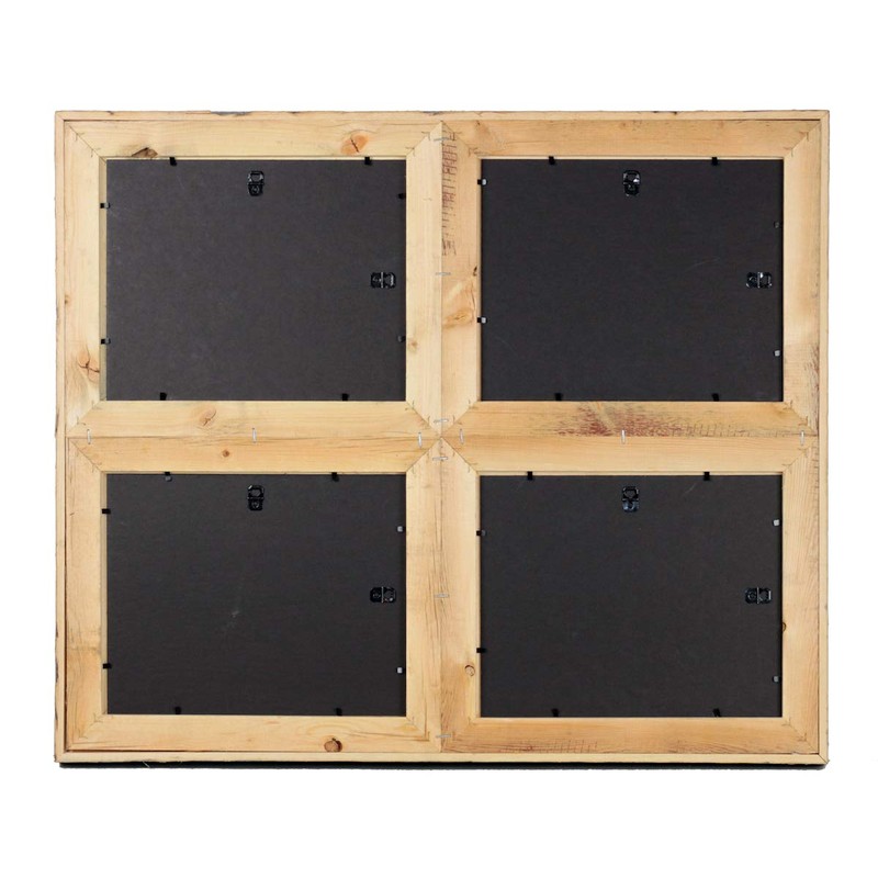 8x10-2.5" Wide Reclaimed Rustic Barnwood Collage Photo Frame - Holds