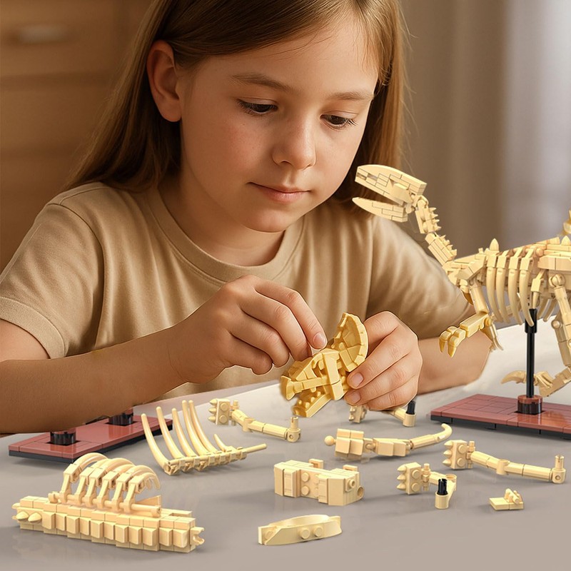JAMARA 402889 CADA Dinosauro Fossil Stegosaurus Bricks, idea regalo per