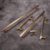 COTYKILEY 6 Pack 3.75 Inch(96mm) Champagne Copper Cabinet Handles Gold