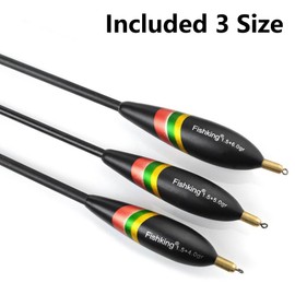 Set of 3 Heavy Duty Balsa Wood Fishing Floats Vertical Buoy Fishing Bobbers for Various Coarse Fishing Applications