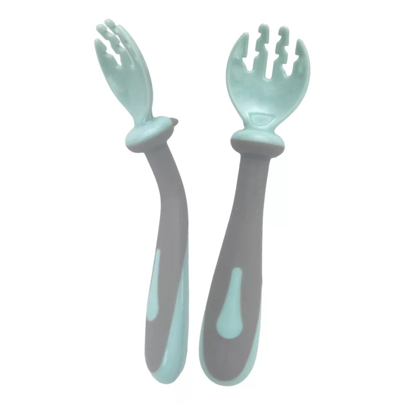 DaraBaby Cubiertos Silicona Flexible Niño Bebe Portatil Viaje Escuela