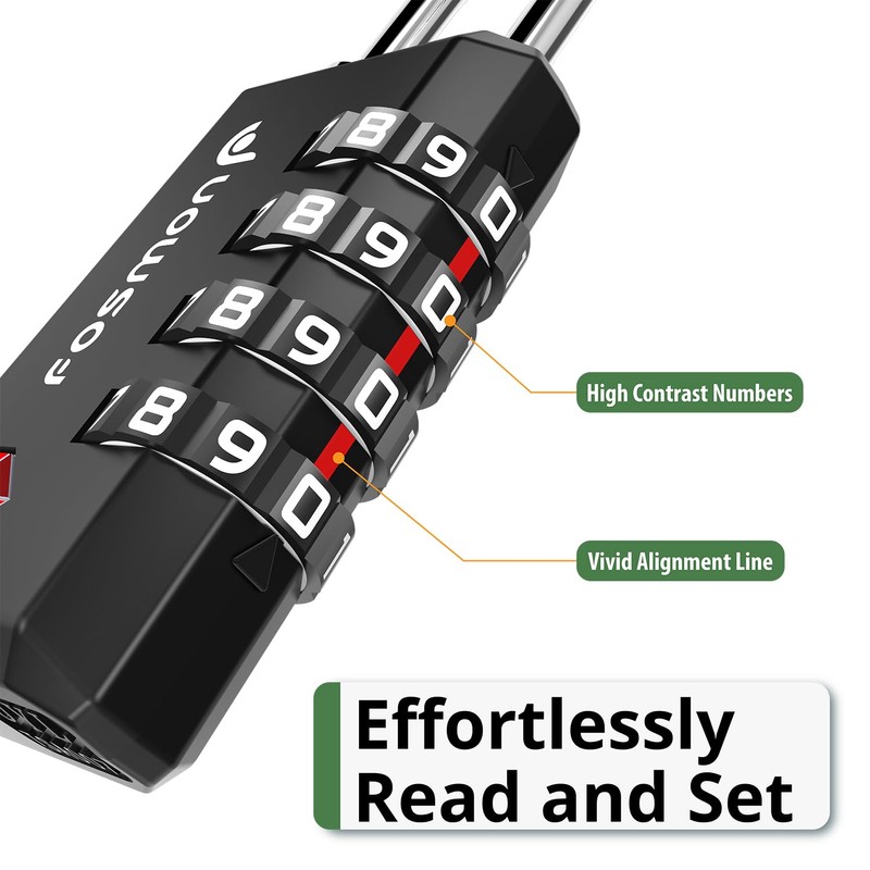Fosmon TSA Approved Locks for Luggage/ Suitcase with Open Alert