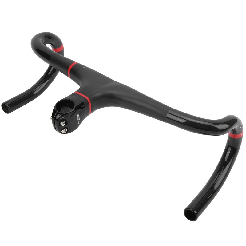 Spomann 420x100mm Carbon Fiber Road Integrated Bicycle Handlebar with Stem
