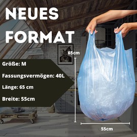 SACOK 55 x 65 cm Scented Rubbish Bin Bags with Handles, Waste Separation (45)