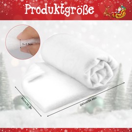 Hopton Watte Deko Weihnachten, Schneematte Deko, Schneewatte, Kunstschnee Matte, Schneewatte Deko, Künstlicher Schnee für Weihnachtsdekorationen, Dorf-Displays, Unter Dem Weihnachtsbaum