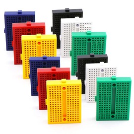 LIKENNY Breadboard 170 Holes for arduino Electronic Craft 170 Tie Point Colorful Mini Breadboard (Set of 12)