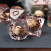 cusdie 7PCS Polyhedral DND Dice, D&D Dice, Skull Dice Set