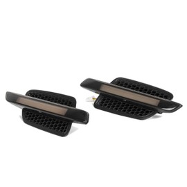 HECASA Front Fender Side Marker Lights Compatible with 2008 2009 Pontiac G8 Pair Smoke Amber LED Turn Signal Light