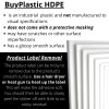 BuyPlastic Natural White HDPE Plastic Sheet 1/4" x 6" x