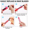 4 Pack Box Cutter Knife, 3-rd Gen Utility Knives, Razor