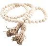 Sivya 58in Farmhouse Beads Wood Bead Garland with Tassels, Rustic