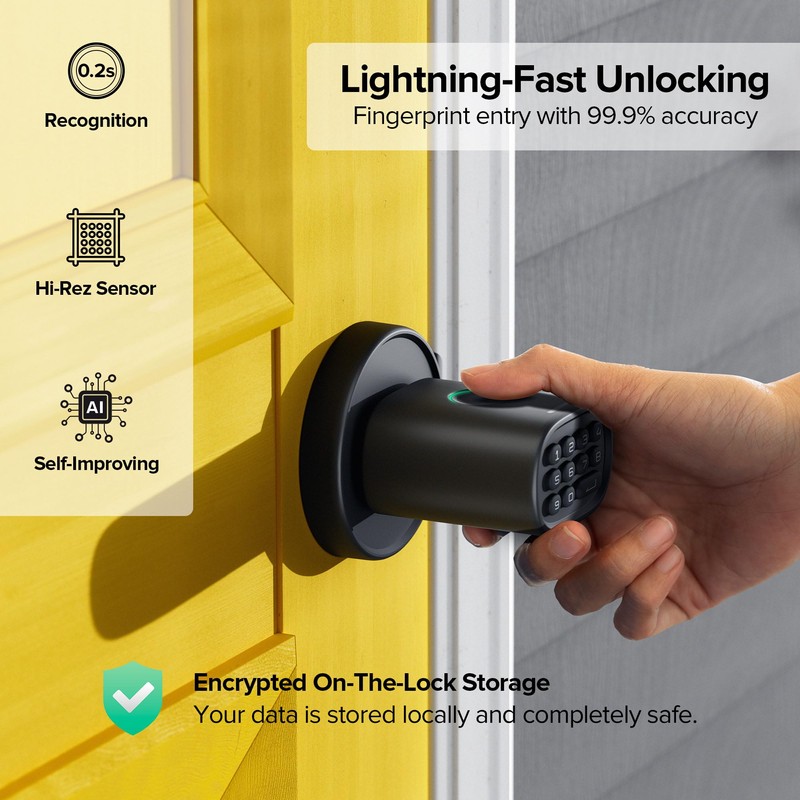 ThorBolt Keyless Entry Door Lock, Fingerprint Door Lock with Keypad