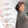 Zomac Gorro Ducha Satén Mujer Reutilizable Impermeable Cabello Largo Estampado
