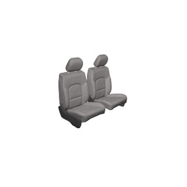 Durafit Seat Covers, F511-C8, Gray Waterproof Exact Seat Covers Compatible with 2015-2024 Ford F150-F550 XL/XLT/Lariat Front Buckets, Adjustable HR, Manual OR Electric Seats