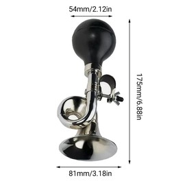 AIMALL Classical Bicycle Iron Air Horn - 6.88 Inch Length with 3.18 Inch Diameter, Weather-Resistant Stainless Steel, Easy Installation