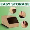 On1shelf® 10pcs Stackable Cardboard Boxes, Corrugated Storage Bins, Pantry Organiser