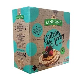 Sanissimo Rice and Quinoa Crackers, Gluten Free, 30 Individually Wrapped Snack Packs, With two crackers each package