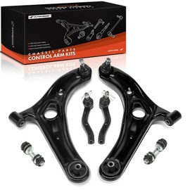 A-Premium Set of 6, Front Lower Control Arm, Sway Bar Link, Outer Tie Rod End, Compatible with Toyota Echo 2000 2001 2002 2003