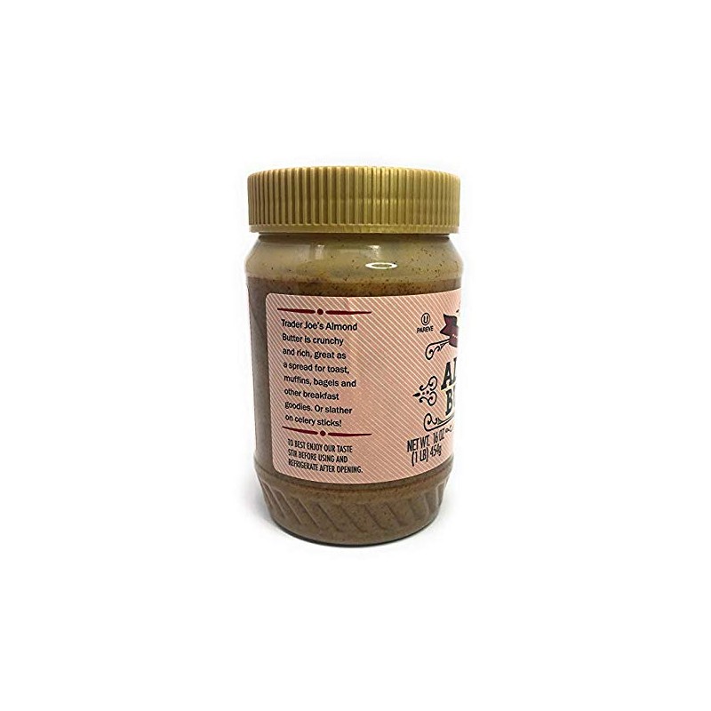 Trader Joe's Crunchy Unsalted Almond Butter 16 oz