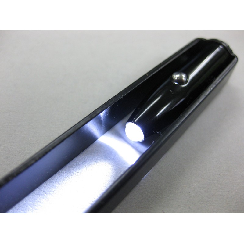Ichinen Access P.Tool 04682 Stainless Steel Tweezers with LED, Tapered