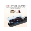 Ruidla Hair Straightener Comb Matte Gray Hair Straightener Brush Straightening