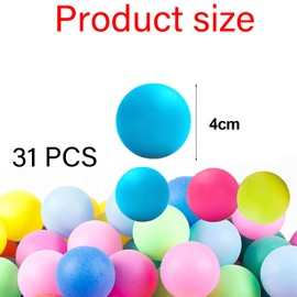 ZQSFPK 31 Pcs Ping Pong Balls,Coloured Ping Pong Balls,Plastic Balls,Plastic Table Tennis Balls for Cats and Dogs,Beginners In Family Games, Adults Are Not Suitable for Professional Athletes