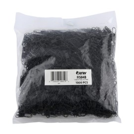 American Fishing Wire Broches de interbloqueo, tamaño #4, Prueba de 50 LB (23 kg), Negro, 1000 Piezas