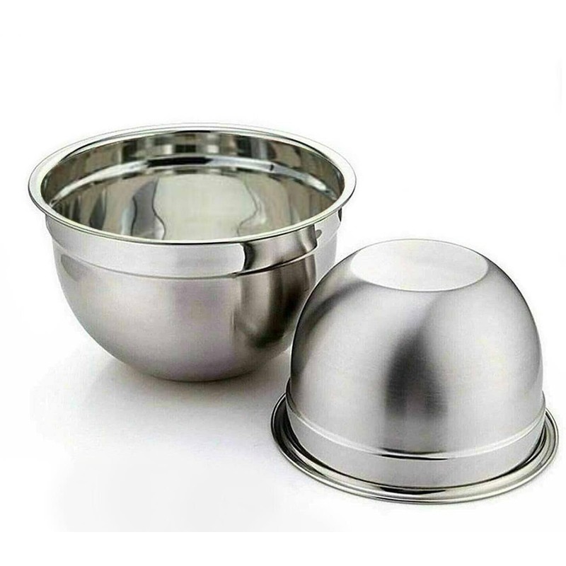 Tredoni Professional Stainless Steel 22cm Deep Mixing Bowl, Multi-Use Heavy-Duty