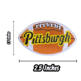 B-Sheep 2 PCS Pittsburgh Word On Football Embroidered Iron On Patches for Decorate Craft Clothes