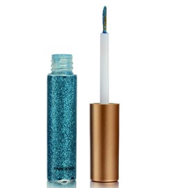 Coloured Glitter Eyeliner Liquid，Blue Glitter Liquid Eye Liner, Waterproof Eyeliner Long-Lasting Glitter Liners, Silver Gold Pink Green Colourful Eyeliner for Eye Makeup, Blue