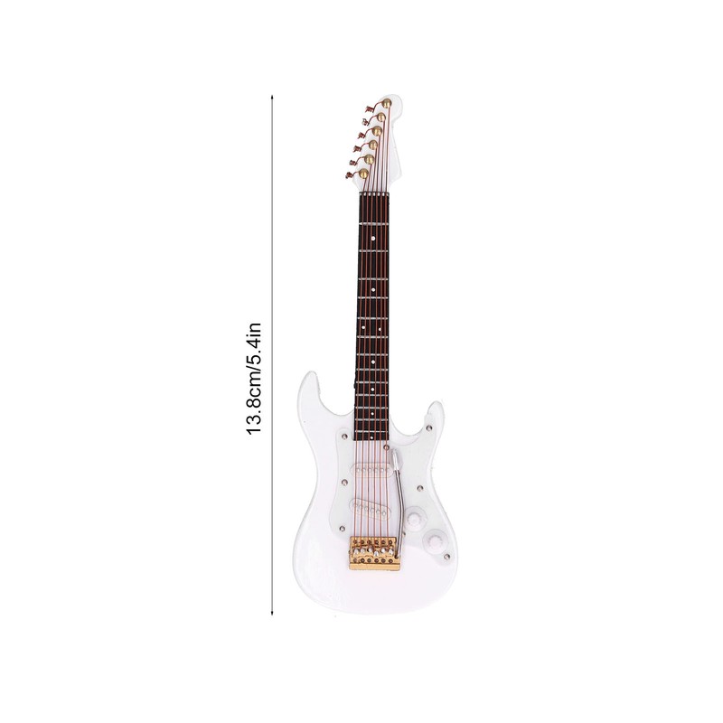 Minature Electric Guitar Wooden Mini Instrument Model Suitable for Gifts