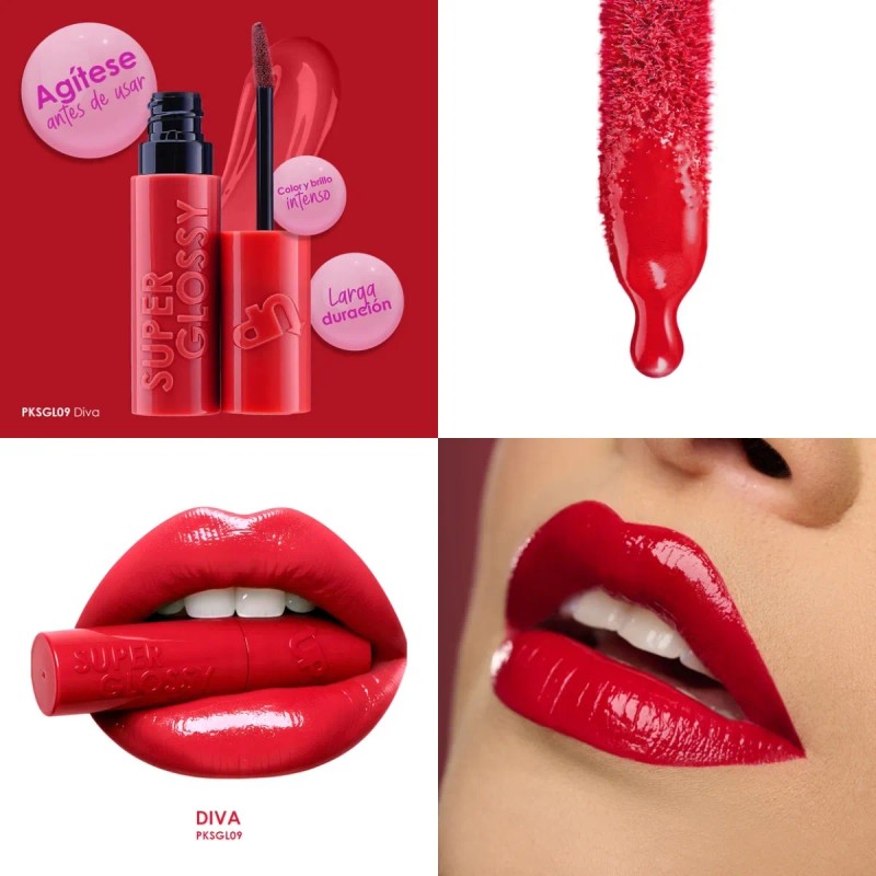 Combo Gloss Super Glossy Pink Up + Delineador Italia Deluxe
