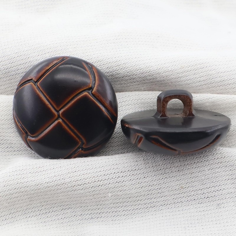 12 PCS 18 mm Brown Plastic Buttons for Sewing and
