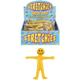 Stretchy Smile Men Party Bags Fillers Kids Toys Fun Gifts Yellow Elastic Man (Pack of 40)
