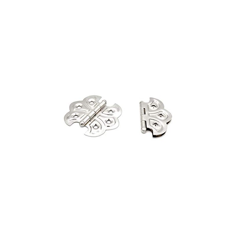 Butterfly Hinge Polished Nickel Finish Flush Mount Hinge 2 Hinges