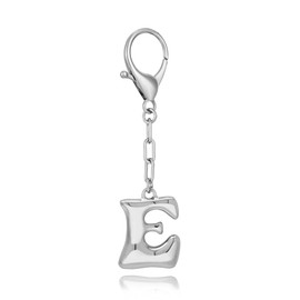 WOWORAMA Initial Letter Keyring for Women Chunky Gold Bubble Letter A to Z Bag Pendant Handbags Pendant Key Rings Accessories, Unit size, Zinc
