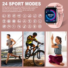 SUPBRO Women's Smartwatch 1.85 Inch Touchscreen Fitness Watch Women's IPx8 Waterproof Bluetooth Call Sports Watch Pedometer with Heart Rate SpO2 Sleep Monitor for iOS Android Smartwatch Fitness