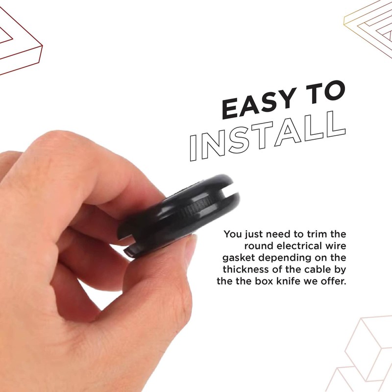 4 Pack 2" Rubber Grommet, Fits Drill Hole ID-Rubber Cable