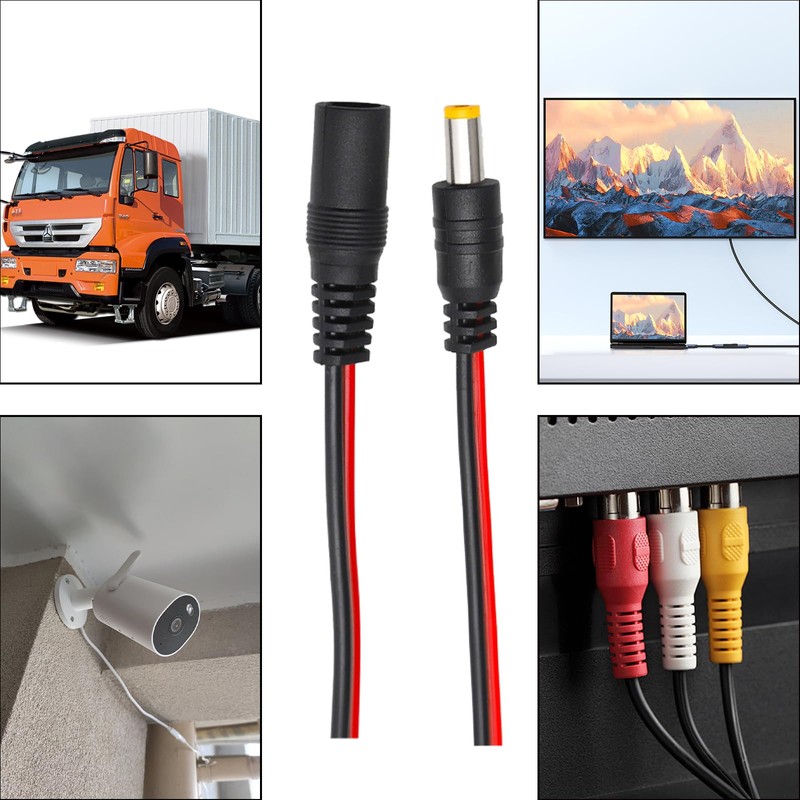 TNSLAND 6 Pairs DC Cable, 18AWG DC 12V 5A 5.5