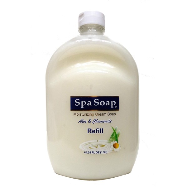 Spa Soap Aloe and Chamomile Liquid Soap Refill,64-oz. Bottle,White