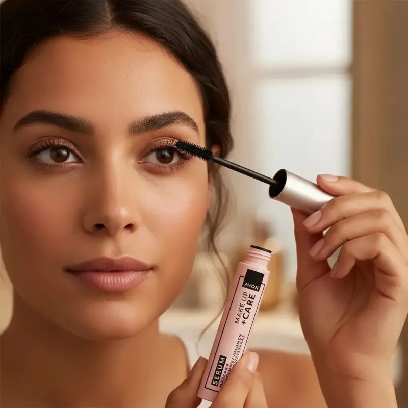 Mascara Sérum Make Up + Care Avon 10g Negro