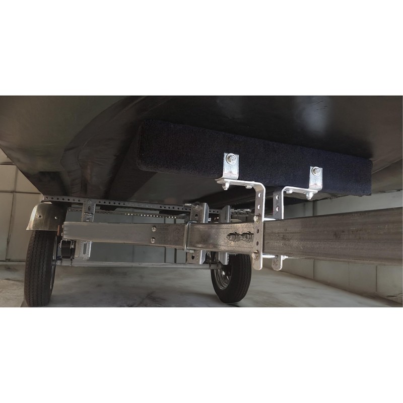 A.A Galvanized Bunk Support and Bracket Assembly for Jon Boat