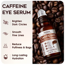 Cooling Brightening Roller Ball, containing caffeine, niacinamide, and triple collagen essence, helps reduce dark circles, puffy under-eye bags, fine lines, and wrinkles while firming the skin