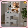 Yamissi Makeup Vanity Set Dressing Table Desk with LED Lighted