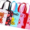 Colodeol 6PCS Valentines Tote Bags Non-Woven Valentine Bags with Handles