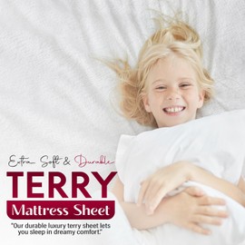 ECOBIZ 100% Cotton Mattress Protector Single Bed Washable, Soft Absorbent, Anti-Allergy Waterproof Bed Sheet Non-Noisy Waterproof Protector